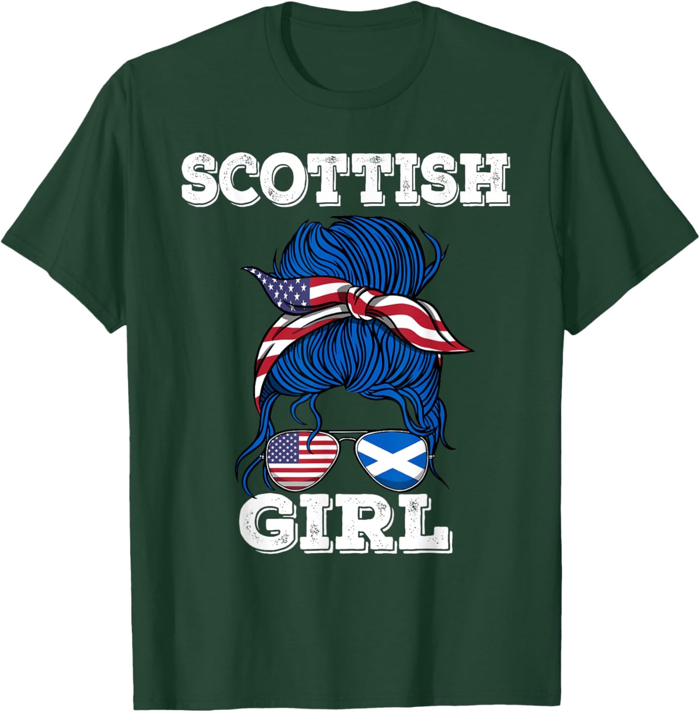 Scottish Girl Scotland Roots T-Shirt - T-Shirt | Forest