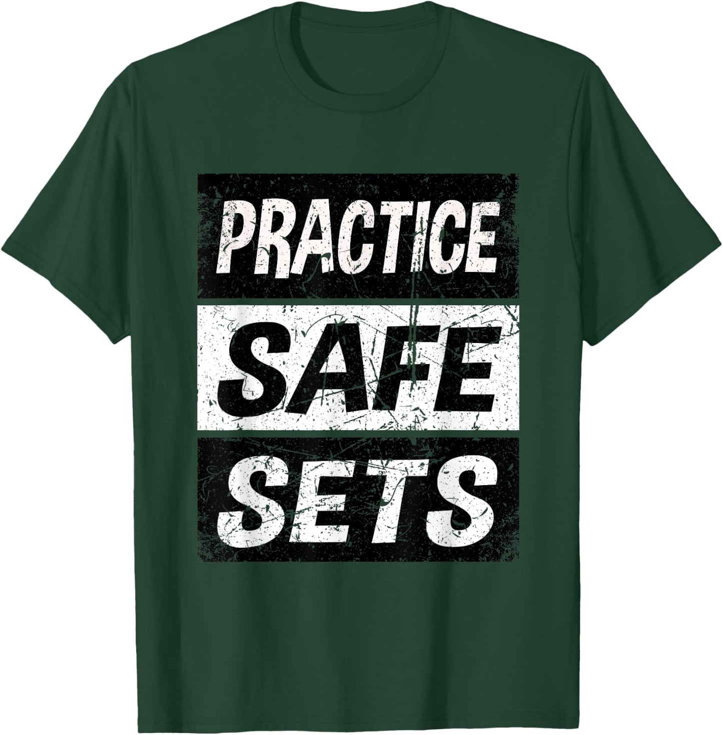 Retro Practice Safe Sets Shirt Weight Lifting Shirt Gym T-Shirt - T-Shirt | Forest