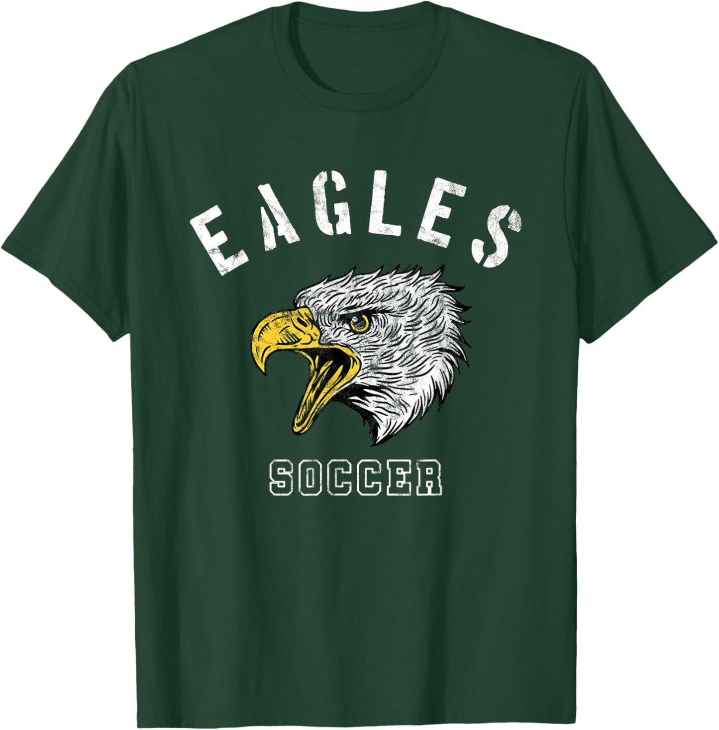 Eagles Soccer School Spirit Team Mascot Game Night T-Shirt - T-Shirt | Forest