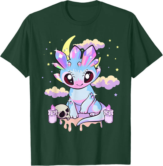 Pastel Goth Kawaii Cute Crystal Dragon Girls Women T-Shirt - T-Shirt | Forest