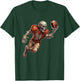 Skeleton Playing Football Cool Touchdown Halloween T-Shirt - T-Shirt | Forest