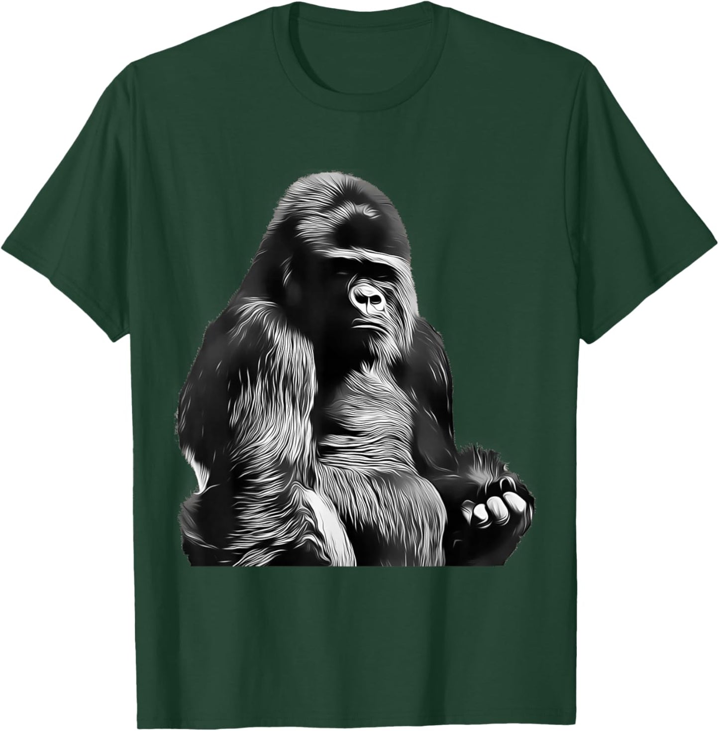 Silverback Gorilla Silver Back Primate Ape T-Shirt - T-Shirt | Forest