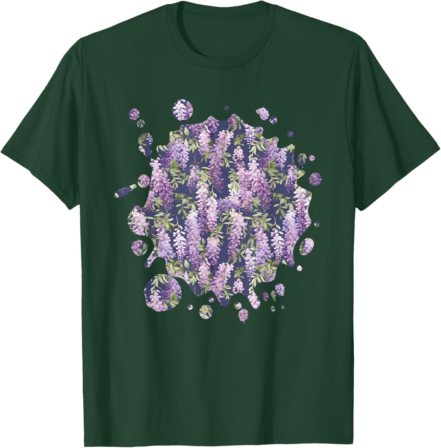 Cute Wisteria Inspired Flower Plant Lover Gardener women T-Shirt - T-Shirt | Forest