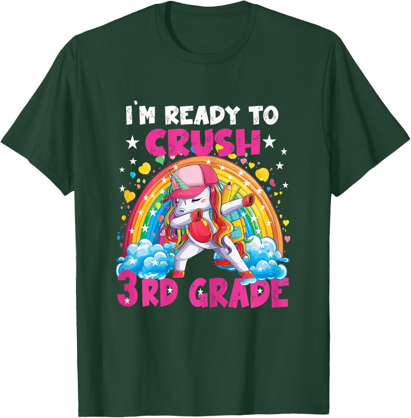I'm Ready To Crush 3rd Grade Unicorn Girl Gifts T-Shirt - T-Shirt | Forest