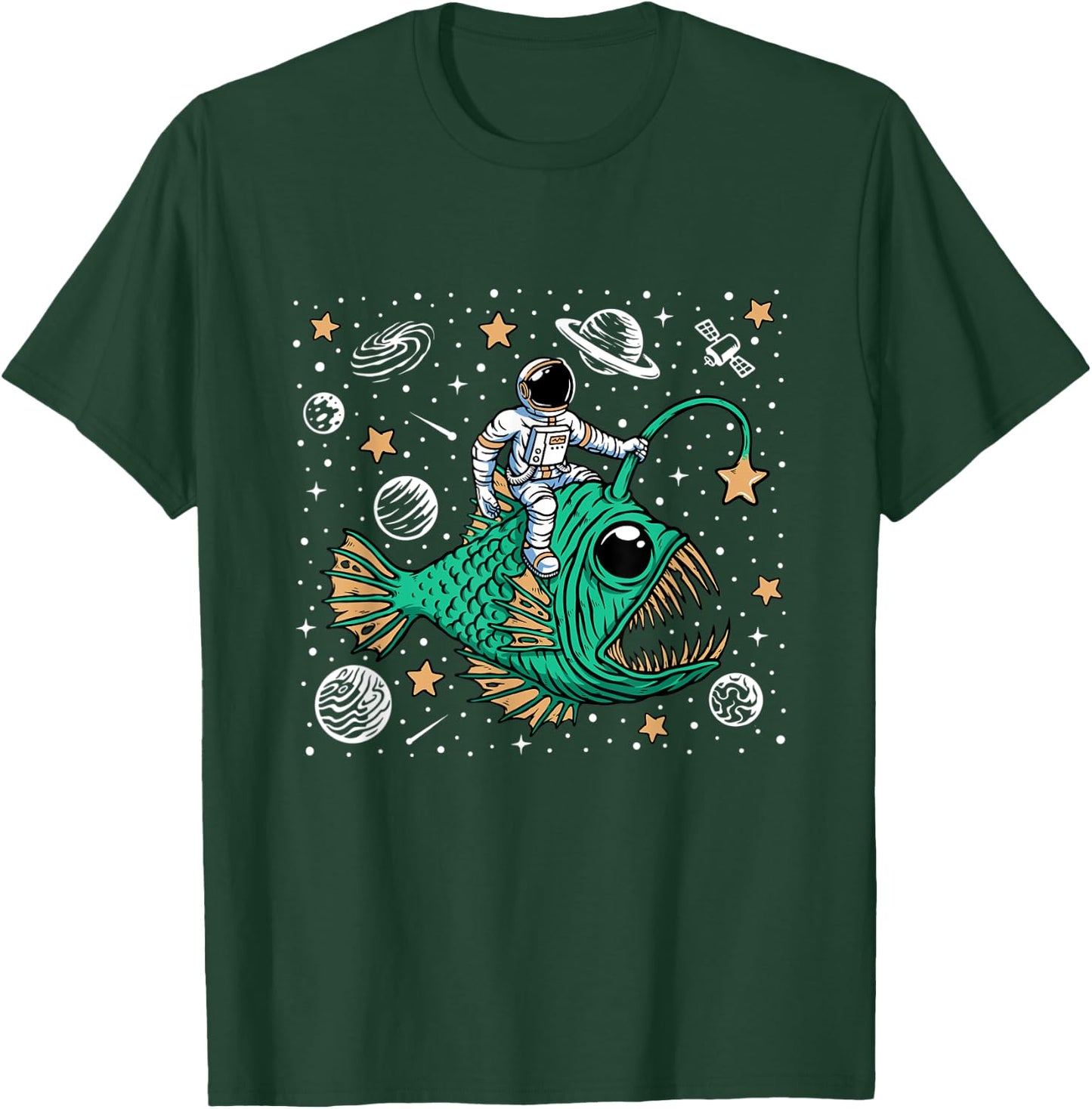 deep sea fish Astronaut party outfit Spaceman T-Shirt - T-Shirt | Forest
