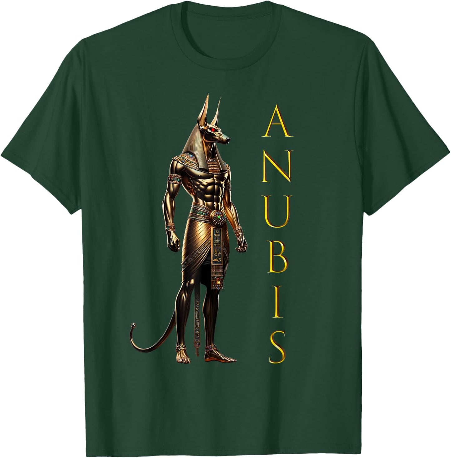 Anubis Egyptian God King Pharaoh Mythology Afterlife Design T-Shirt - T-Shirt | Forest