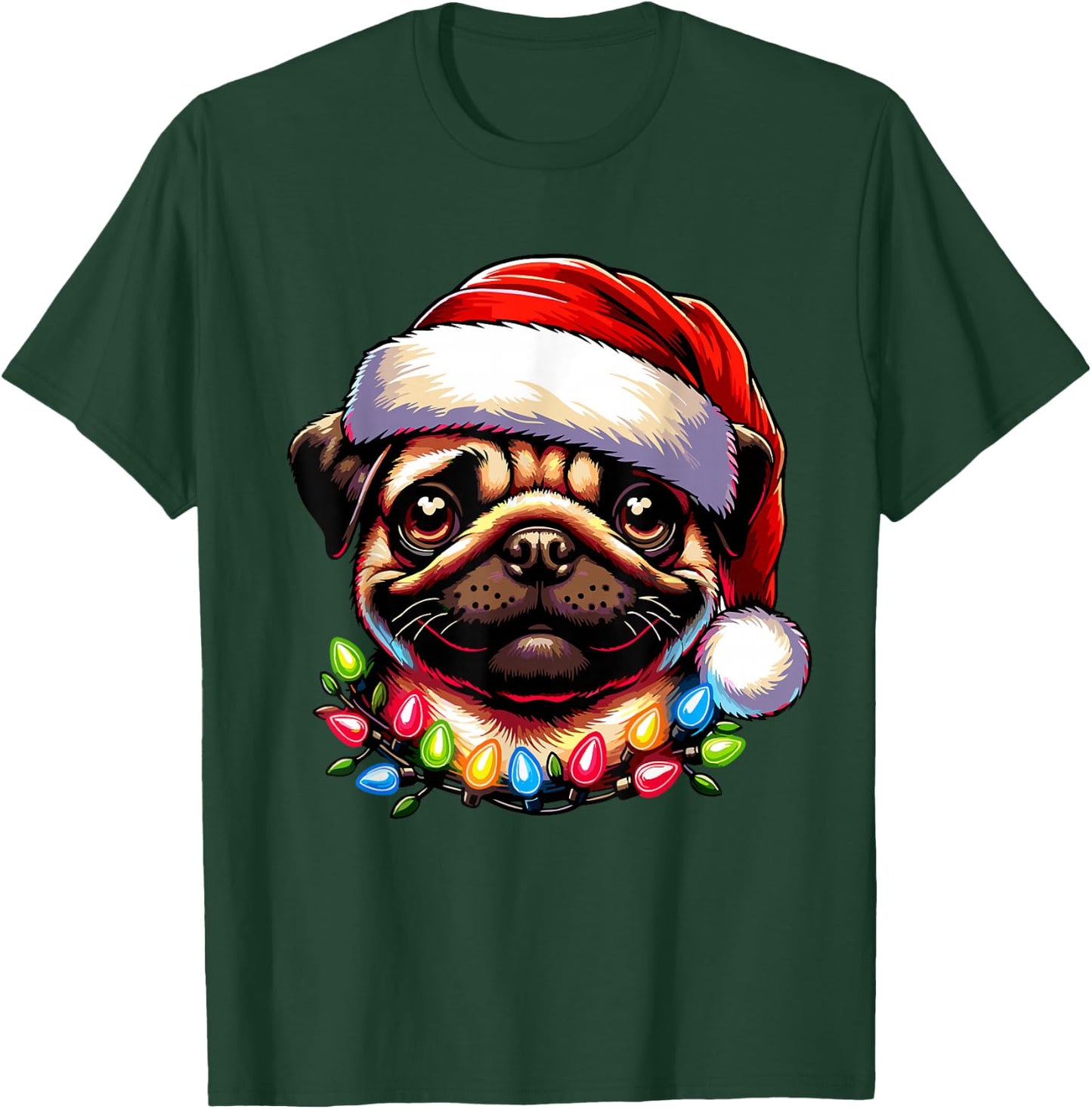 Dog Owner Xmas Men Women Favorite Pug Christmas T-Shirt - T-Shirt | Forest