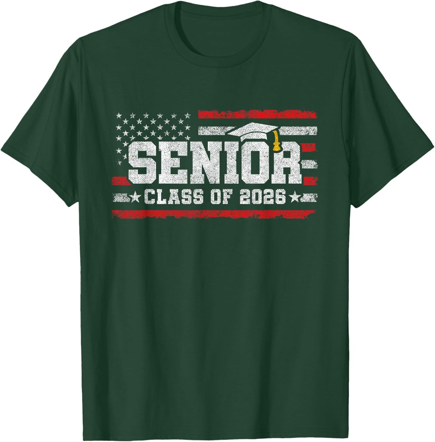 Senior Class 2026 Graduation - American Flag - Senior 2026 T-Shirt - T-Shirt | Forest