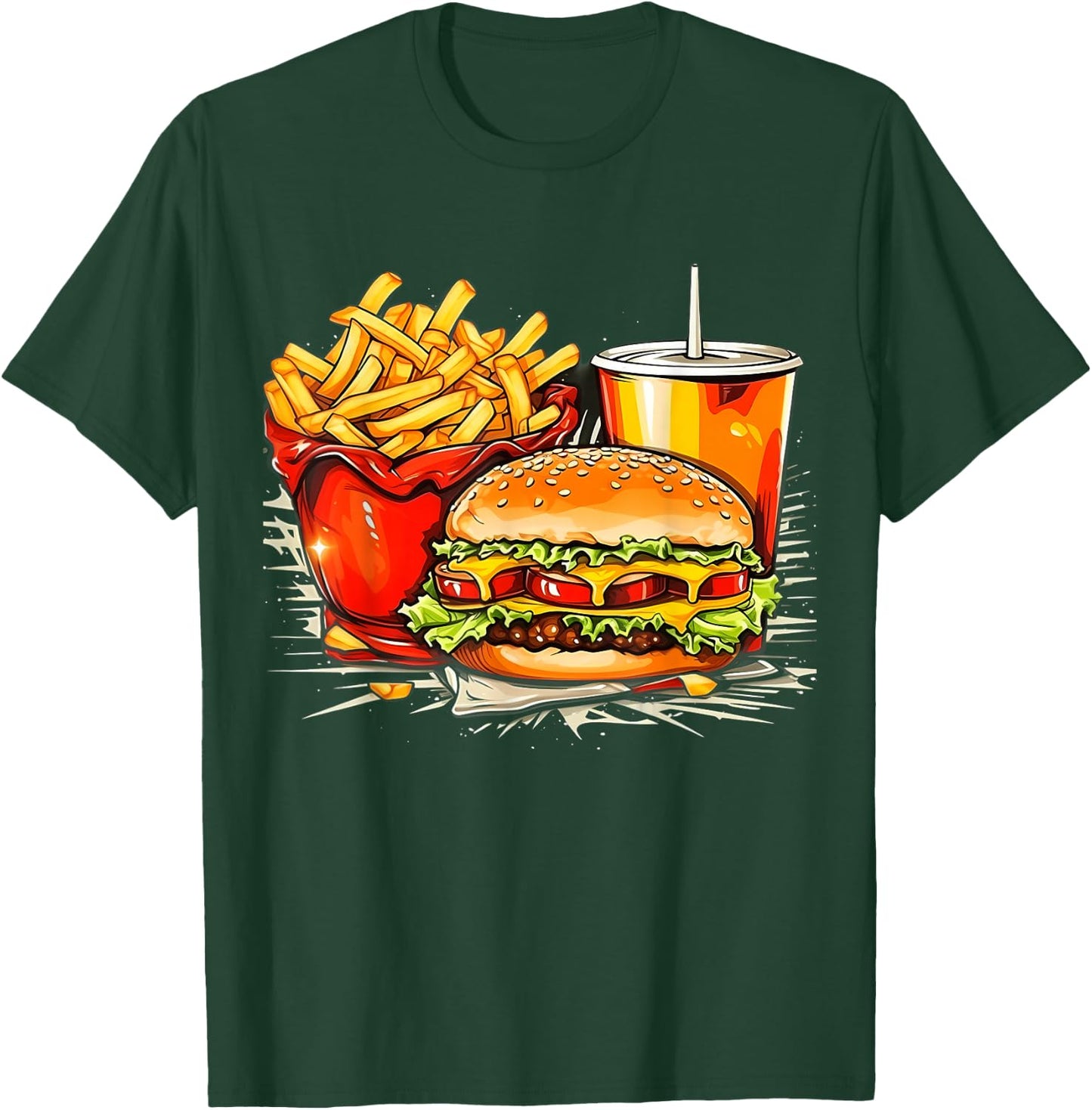 Retro Style Fast Food T-Shirt - T-Shirt | Forest