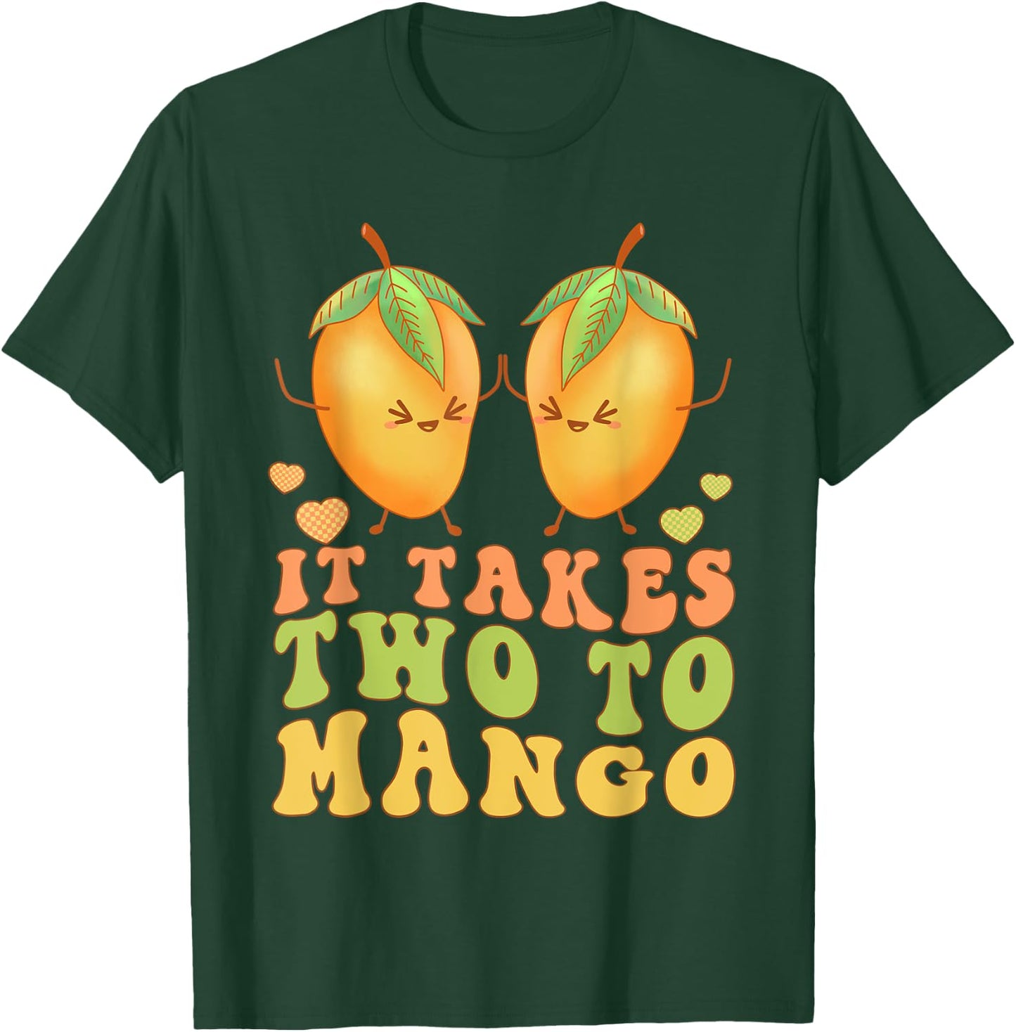 It Takes Two to Mango Funny Kawaii Pun Dad Joke Retro Dance T-Shirt - T-Shirt | Forest