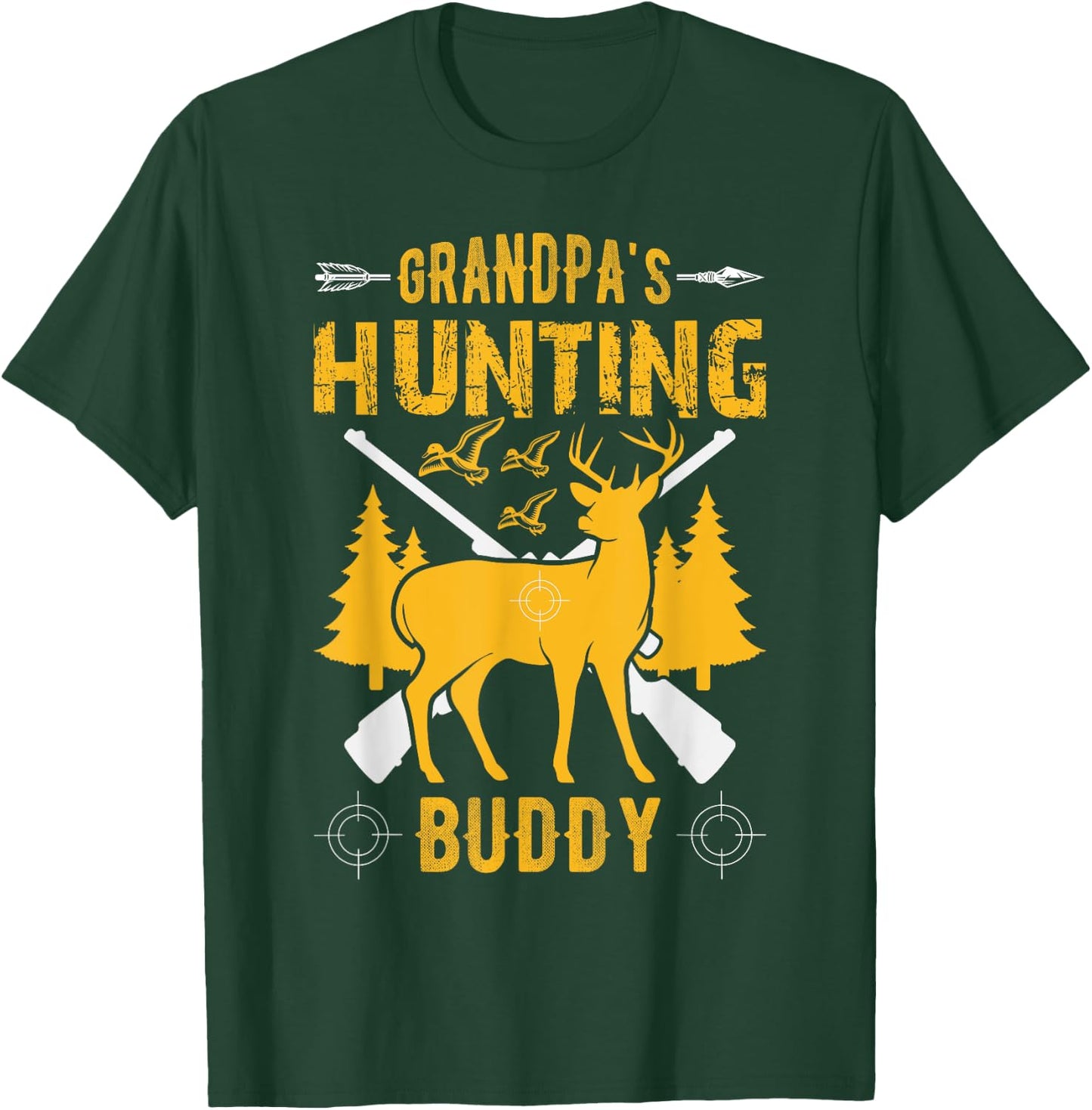 Grandpa's Hunting Buddy Grandson Hunting Buddies T-Shirt - T-Shirt | Forest