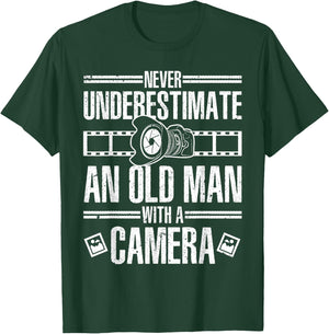 Cool Photography Grandpa Photographer Camera Lover T-Shirt - T-Shirt | Forest