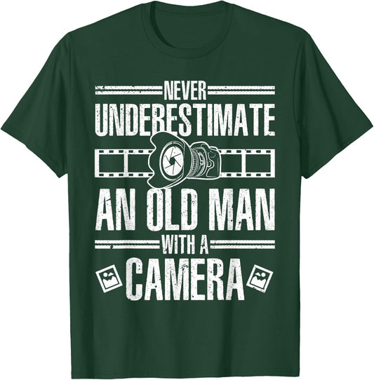 Cool Photography Grandpa Photographer Camera Lover T-Shirt - T-Shirt | Forest