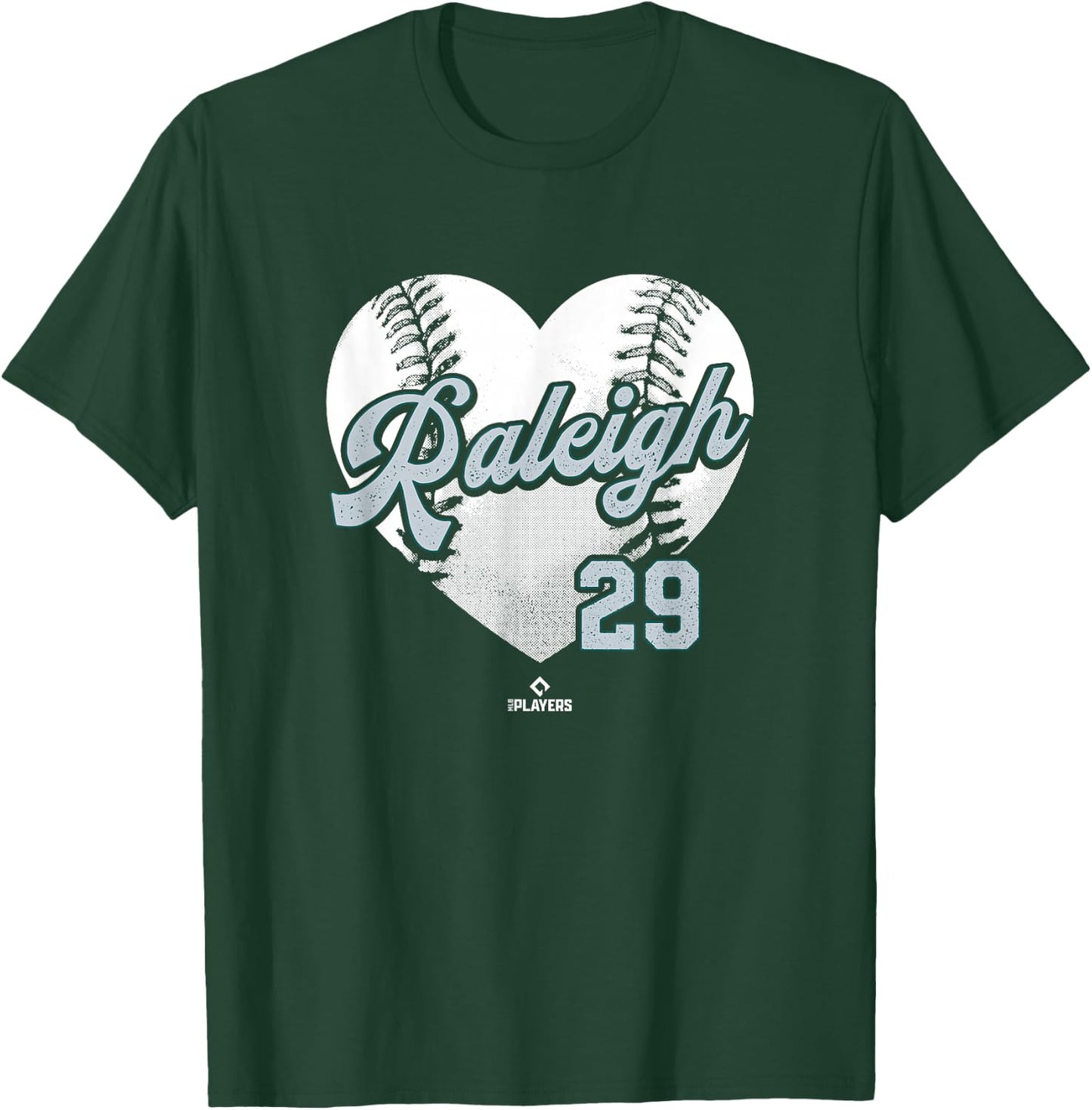 Baseball Heart Cal Raleigh Seattle MLBPA T-Shirt - T-Shirt | Forest