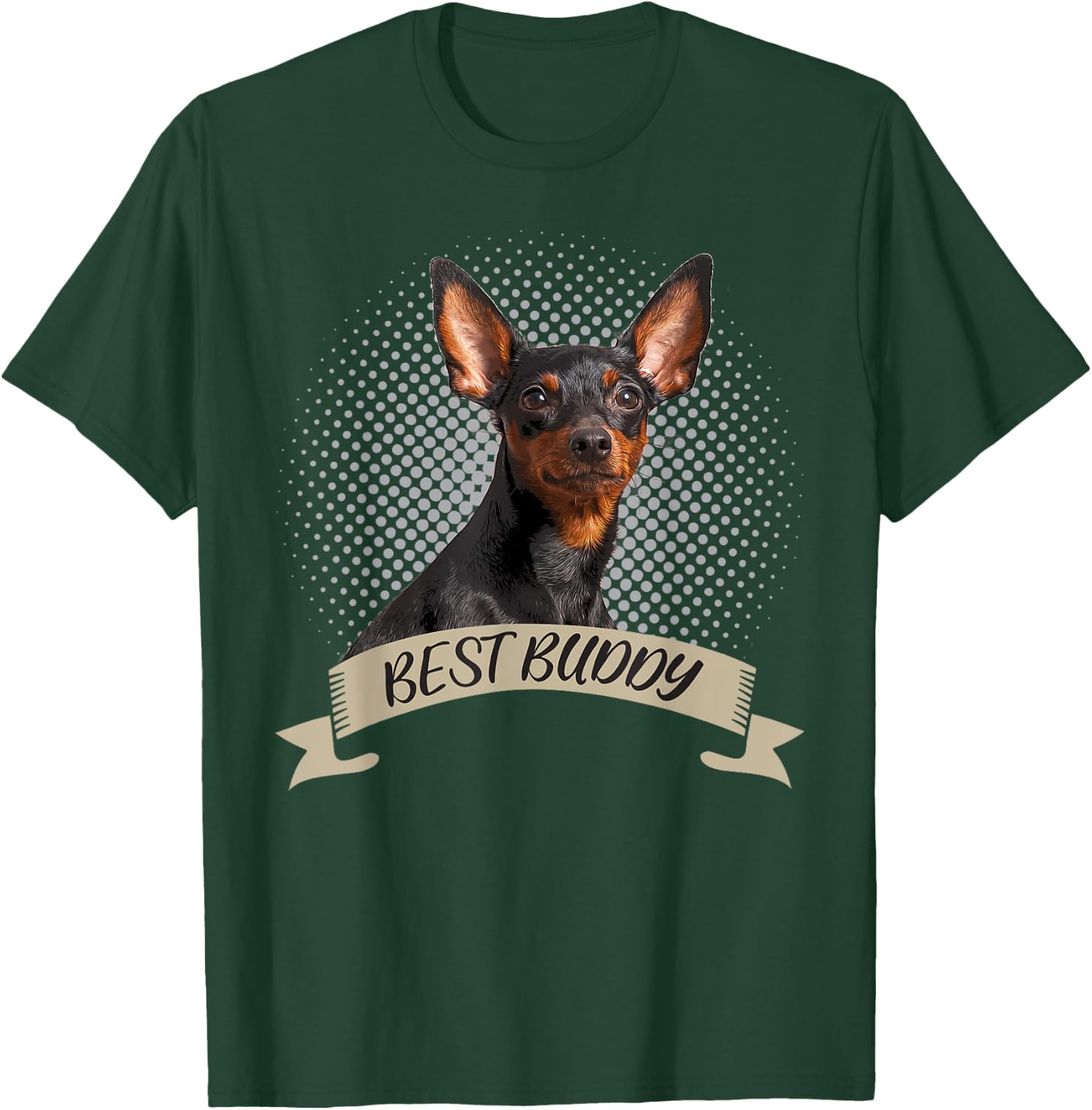 Miniature Pinscher Best Buddy Pet Portrait T-Shirt - T-Shirt | Forest