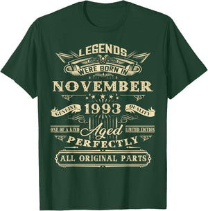 Legend Born In November 1993 30th Birthday 30 Years Old T-Shirt - T-Shirt | Forest