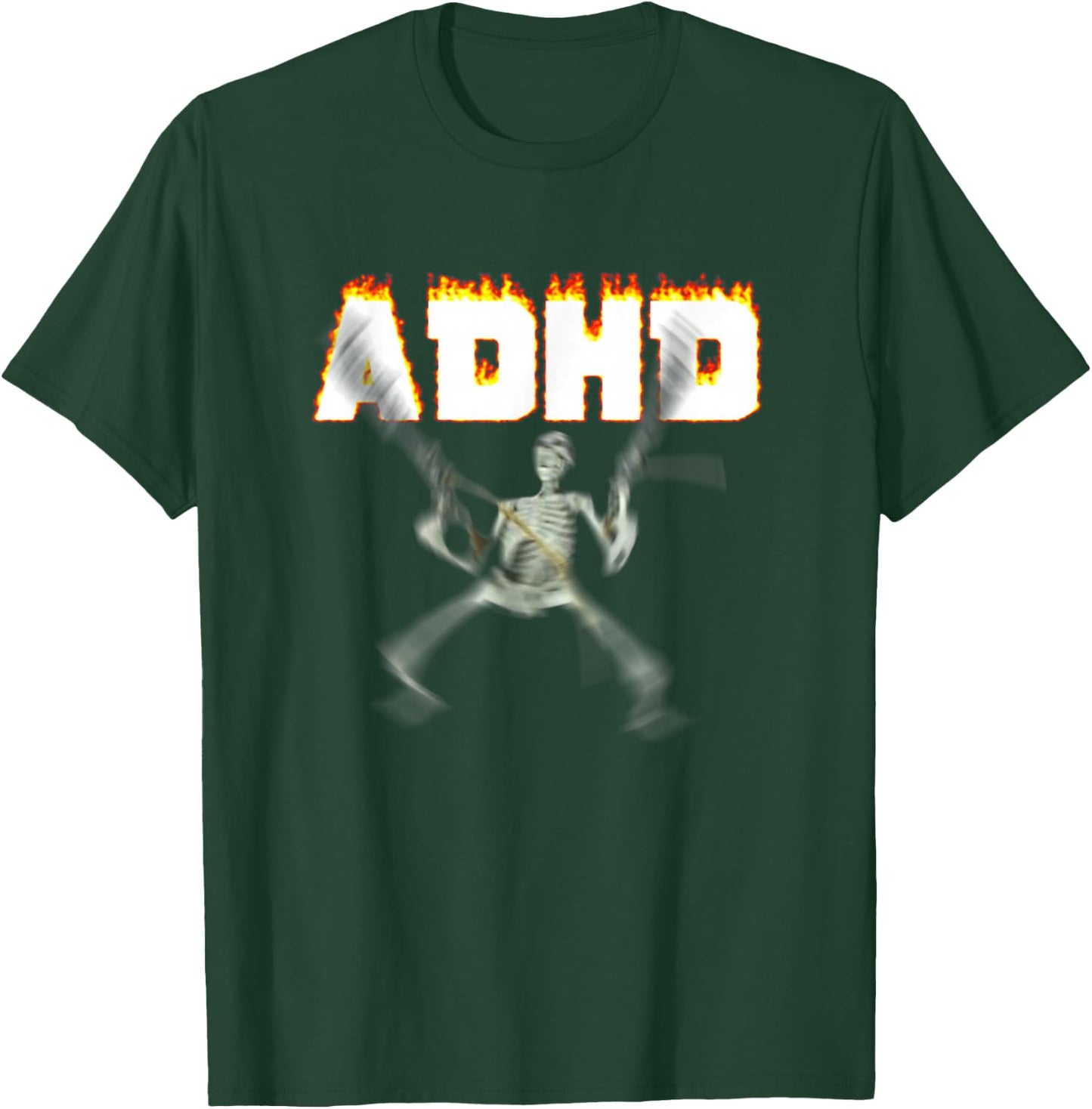 ADHD Skeleton Meme T-Shirt - T-Shirt | Forest