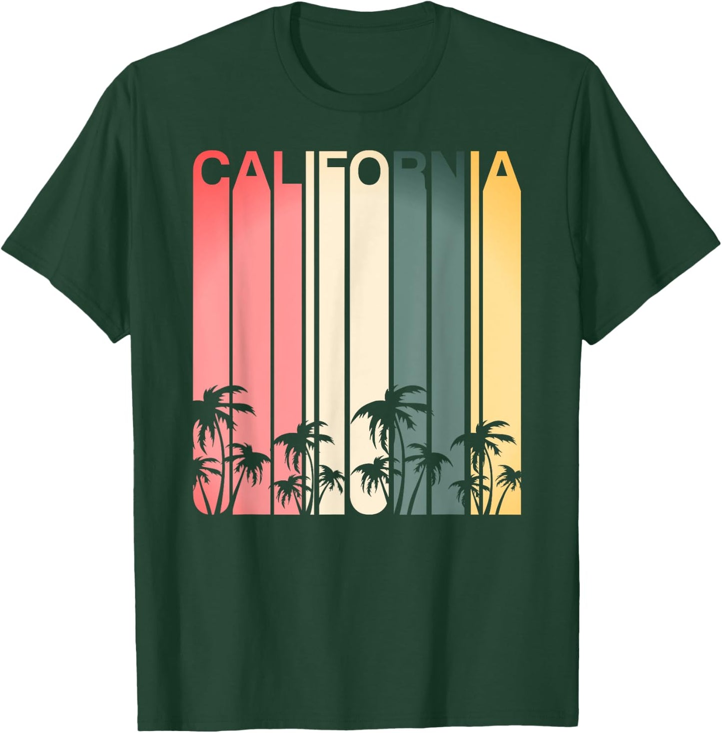 Retro California Surf Vintage Beach San Diego Orange County T-Shirt - T-Shirt | Forest