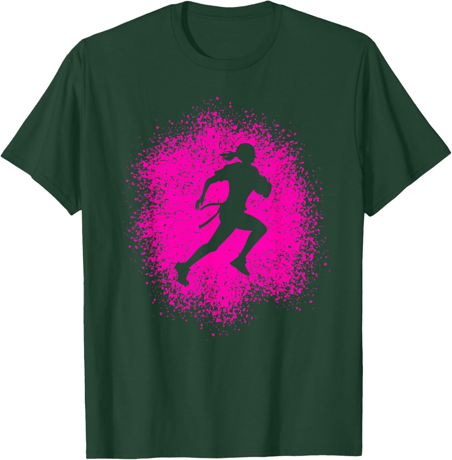Flag Football Player Women Girls Children T-Shirt - T-Shirt | Forest
