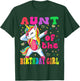 Aunt of the Birthday Princess Girl Dabbing Unicorn T-Shirt - T-Shirt | Forest