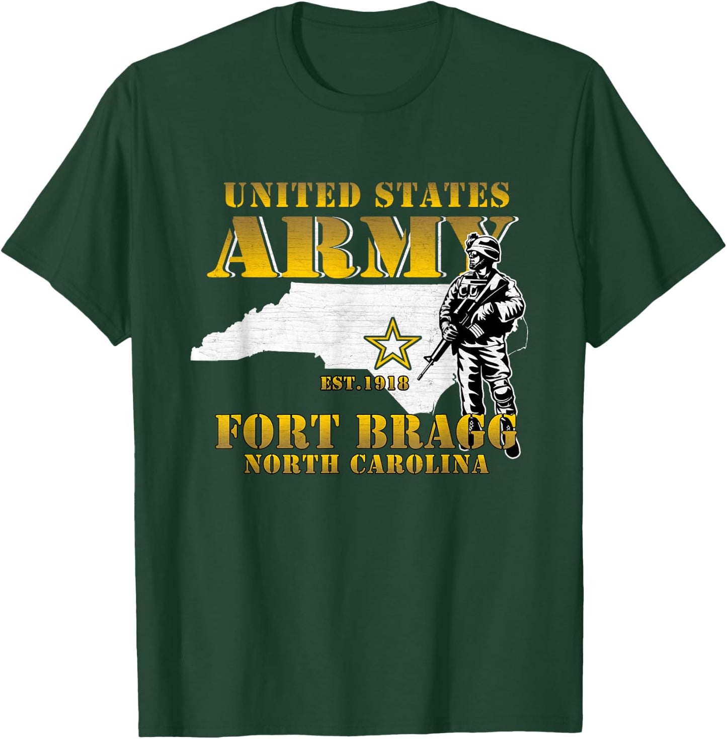 Fort Bragg North Carolina Nc Army Base Army Basic Training T-Shirt - T-Shirt | Forest