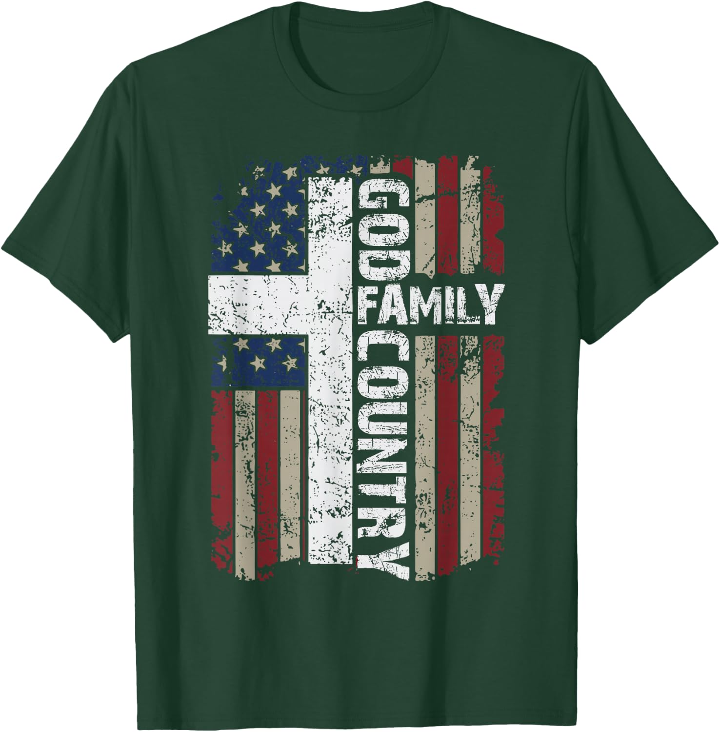 God Family Country Freedom Patriotic Country Music Lover Men T-Shirt - T-Shirt | Forest