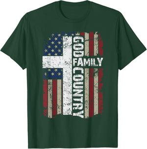 God Family Country Freedom Patriotic Country Music Lover Men T-Shirt - T-Shirt | Forest