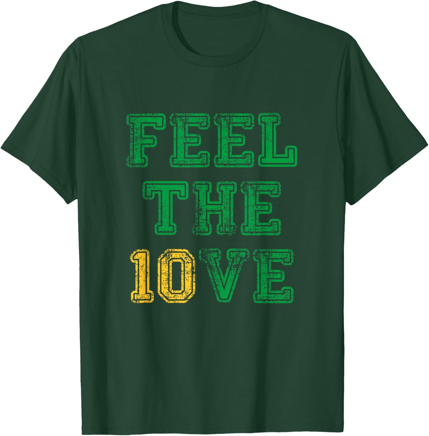 Feel The Love American Football Jordan Quarterback Retro T-Shirt - T-Shirt | Forest