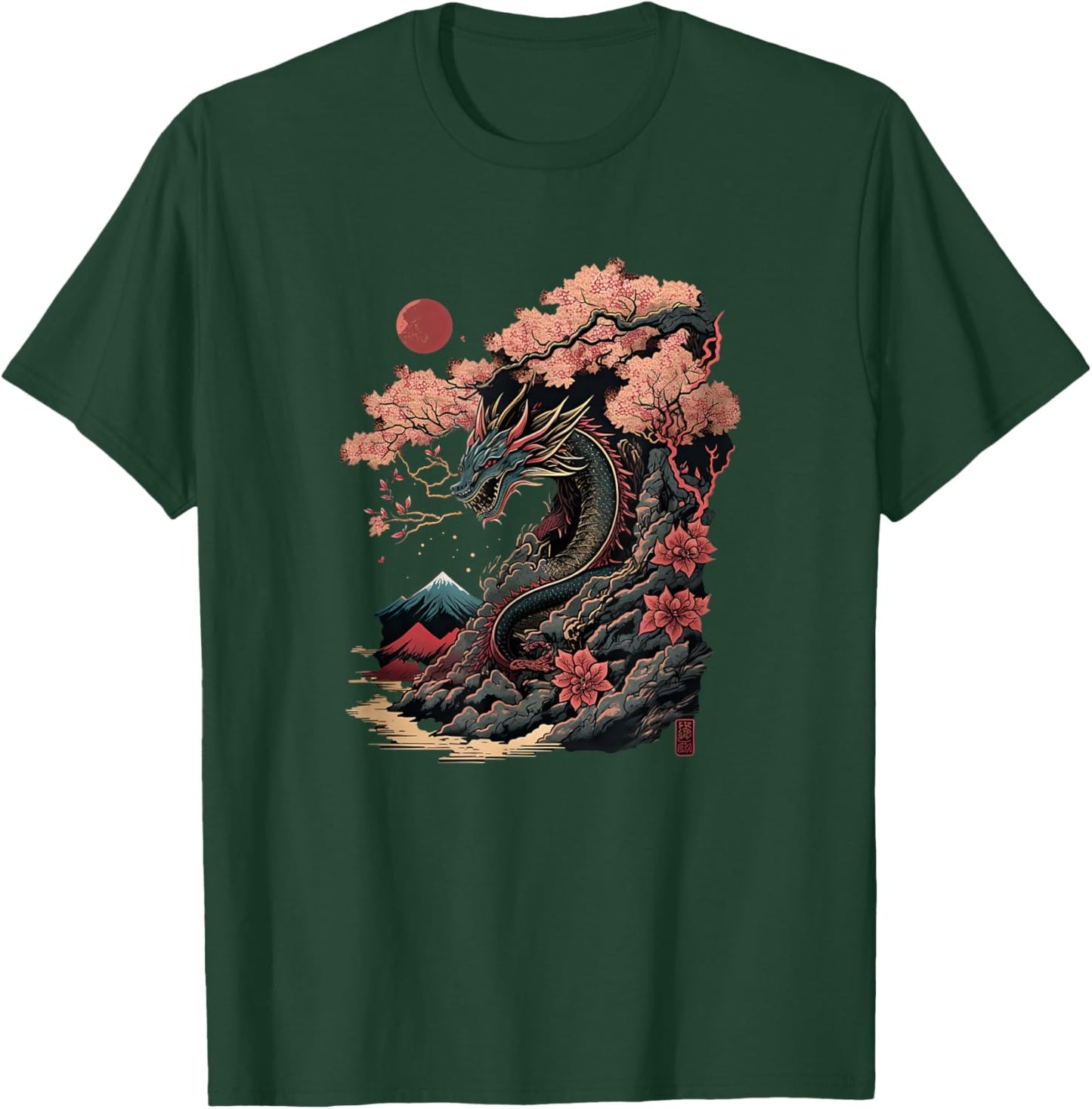 Japanese Aesthetic Dragon japanese art Japan Tattoo T-Shirt - T-Shirt | Forest
