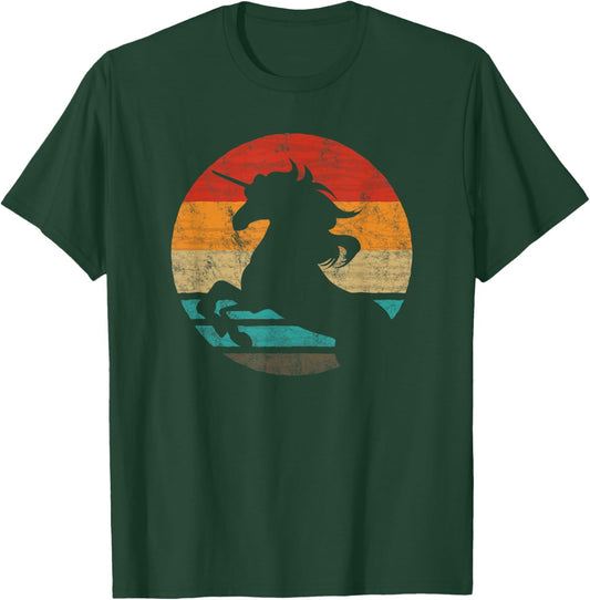 Unicorn Retro Style Vintage T-Shirt - T-Shirt | Forest