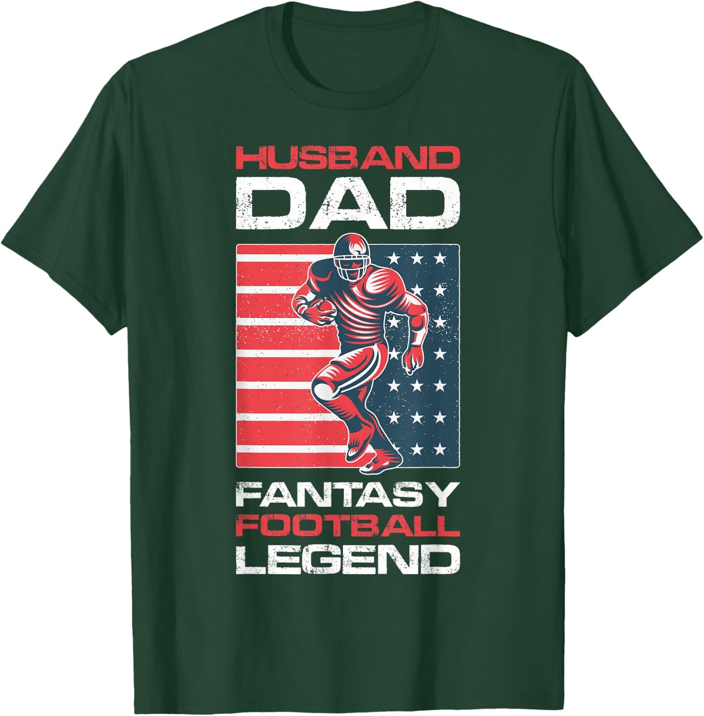 Funny Husband Dad Fantasy Football Legend T-Shirt - T-Shirt | Forest