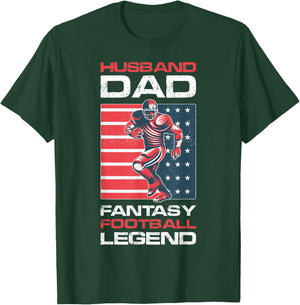 Funny Husband Dad Fantasy Football Legend T-Shirt - T-Shirt | Forest