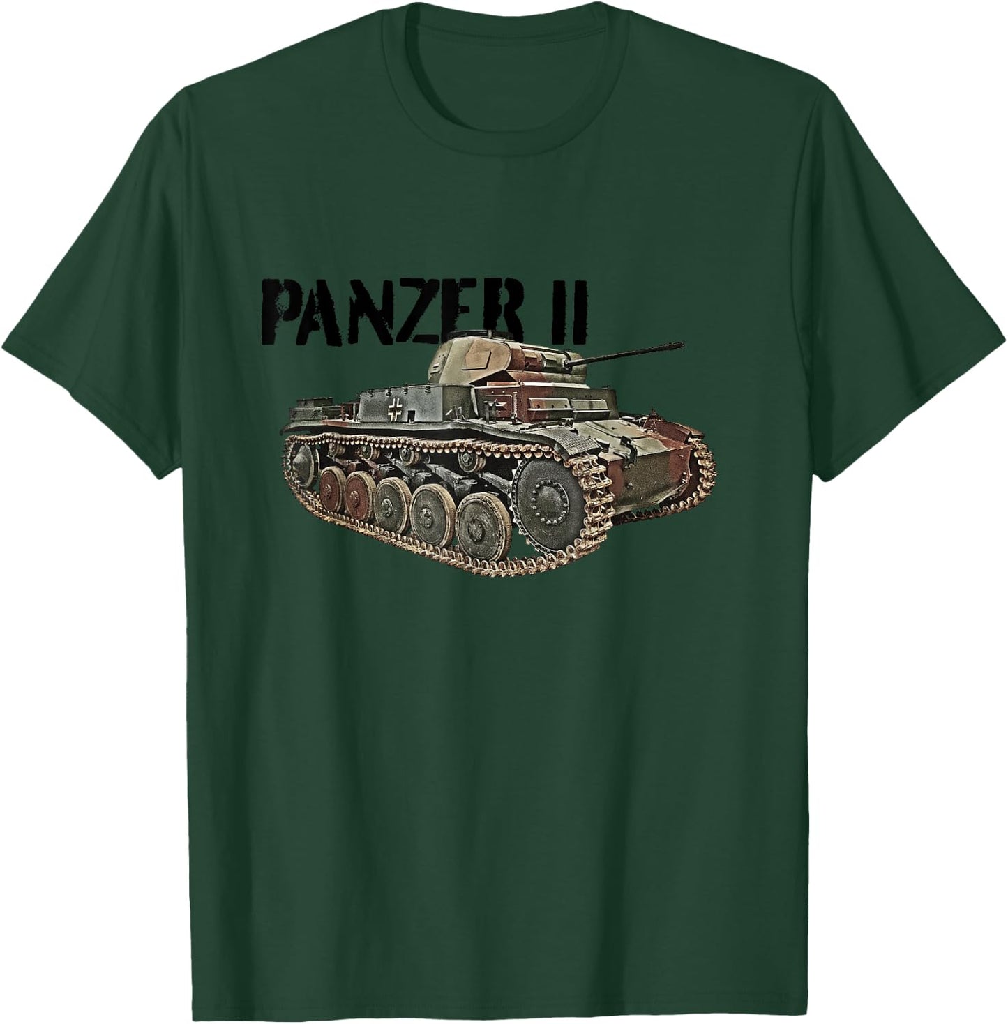 WW2 German Panzer II (PzKpfw II) Tank T-Shirt - T-Shirt | Forest