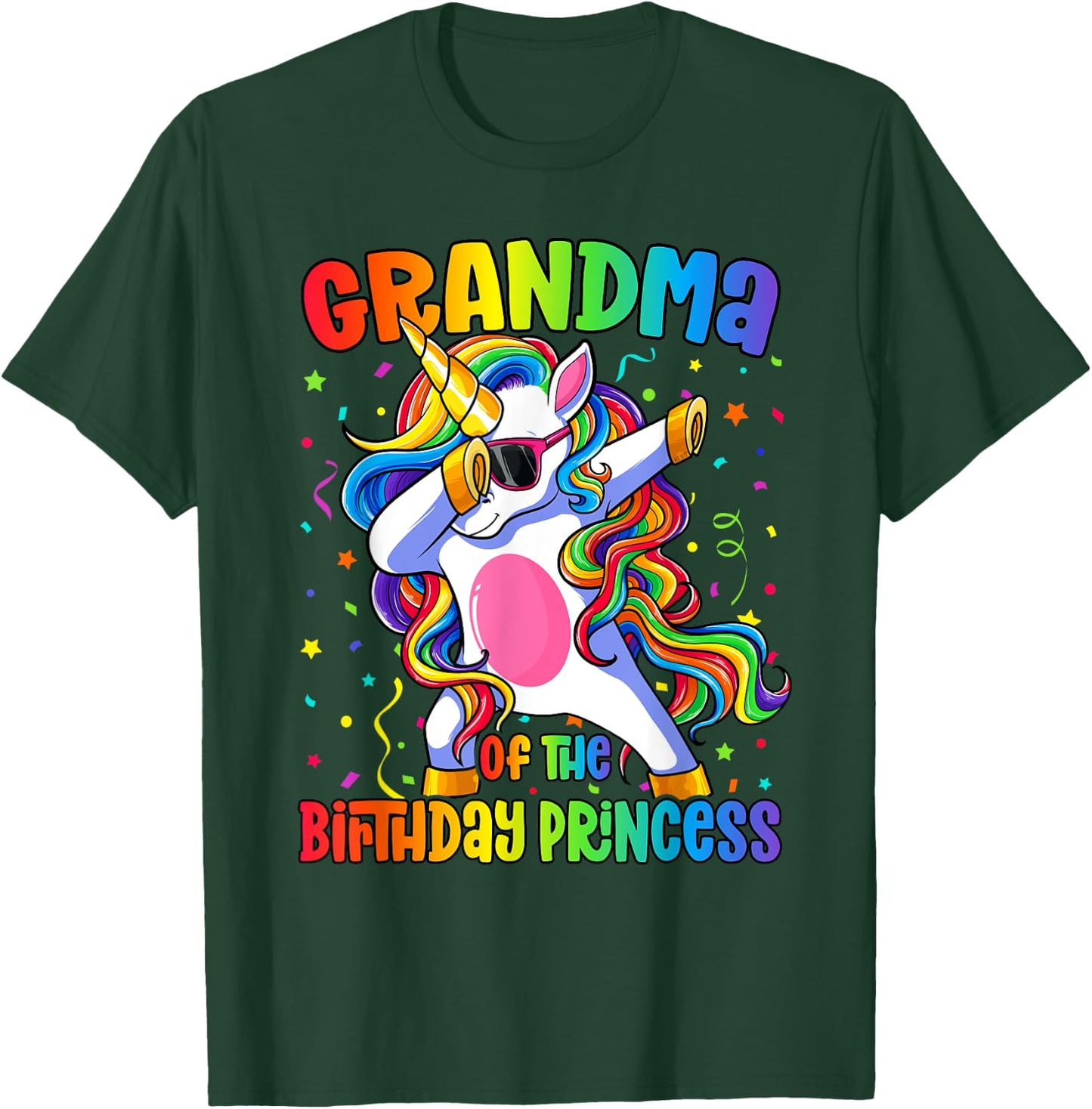 Grandma of the Birthday Princess Shirt Unicorn Grandma T-Shirt - T-Shirt | Forest