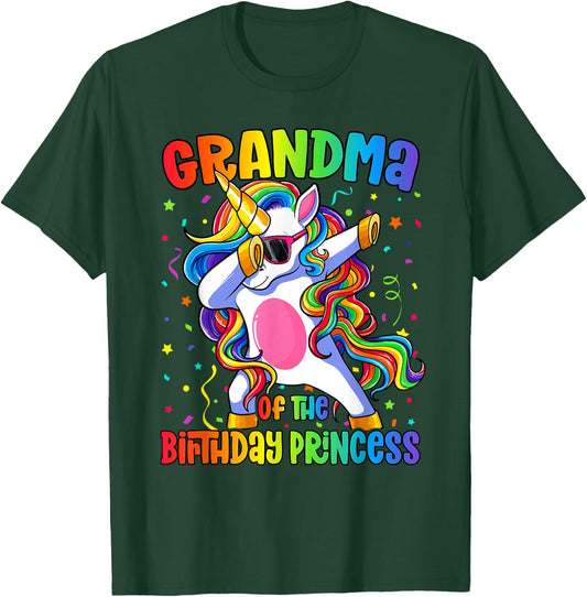 Grandma of the Birthday Princess Shirt Unicorn Grandma T-Shirt - T-Shirt | Forest