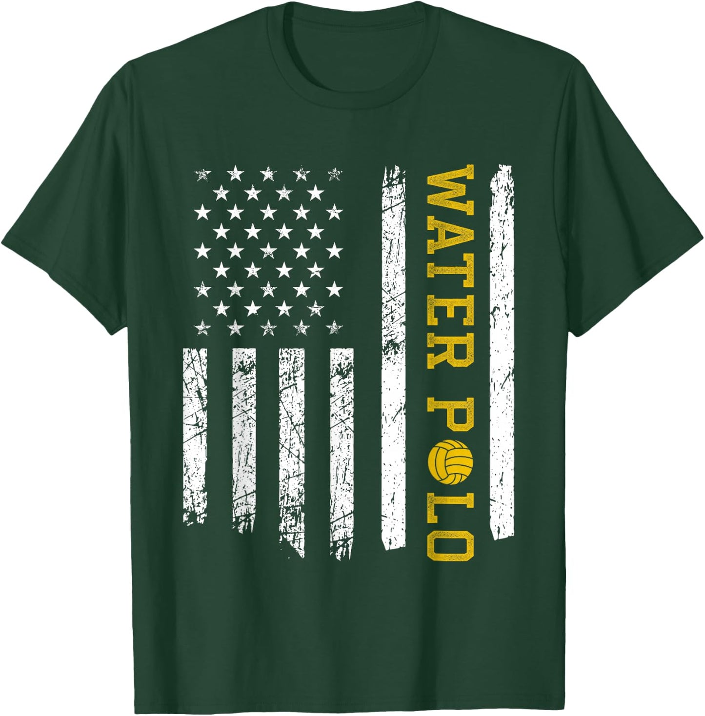 Vintage American USA Flag Water Polo T-Shirt - T-Shirt | Forest