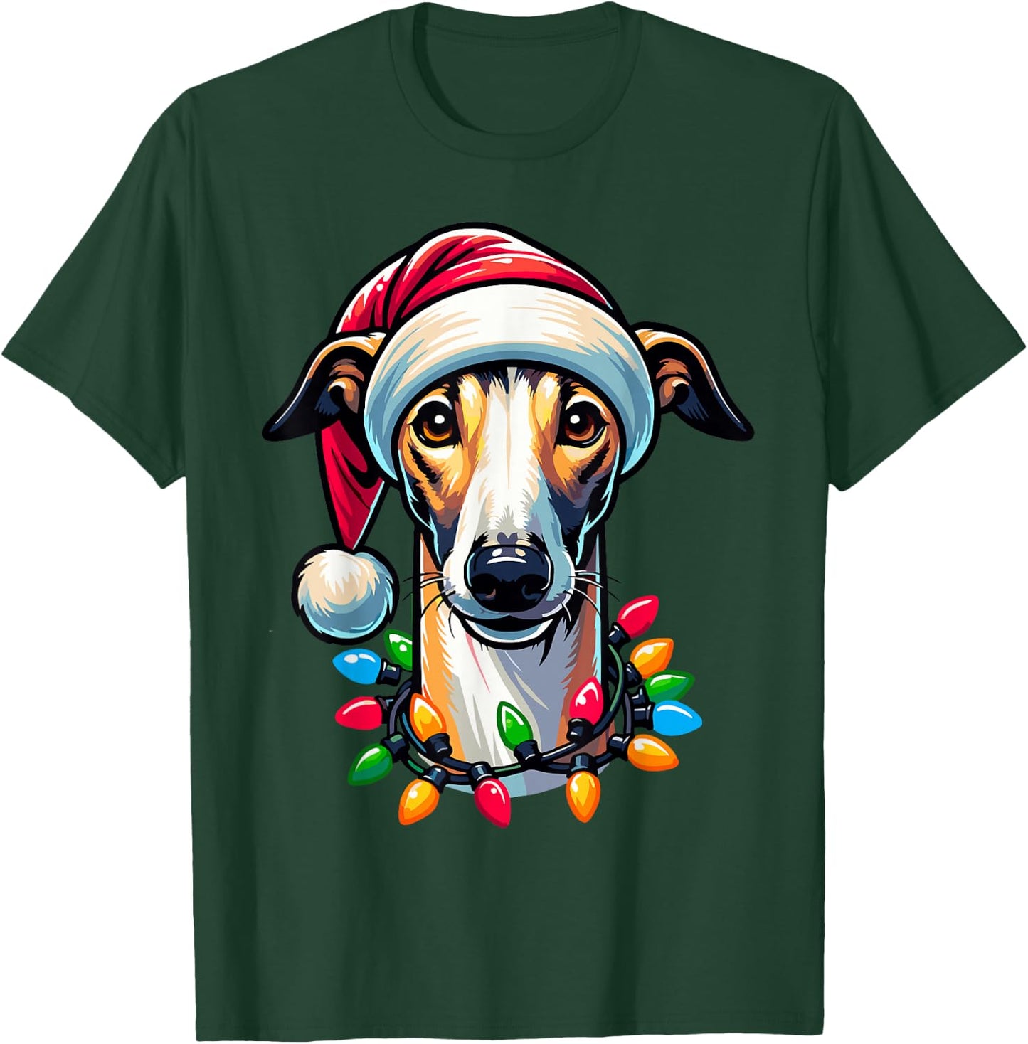 Dog Owner Xmas Men Women Favorite Greyhound Christmas T-Shirt - T-Shirt | Forest