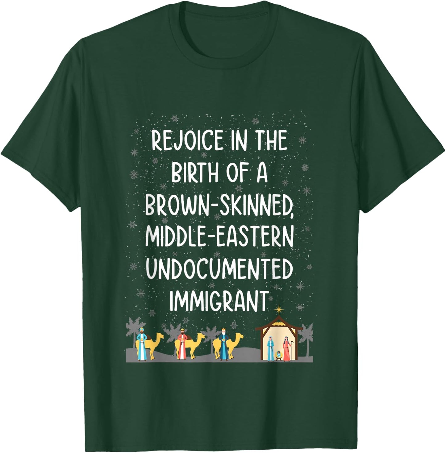 Rejoice In The Birth Of Brown-Skinned, Middle-Eastern T-Shirt - T-Shirt | Forest