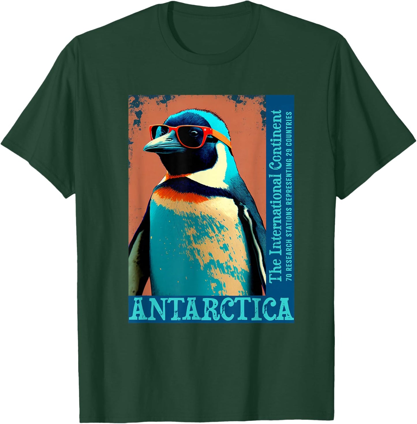 Antarctica Funny Penguin Apparel and Decor Cute Cool Penguin Antarctic Research Souvenir - -Adults - Black - Short Sleeve - Classic Fit - Small T-Shirt - T-Shirt | Forest