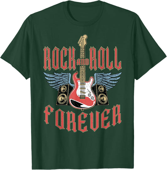 Rock and Roll Guitar Vintage ROCK Music T-Shirt - T-Shirt | Forest