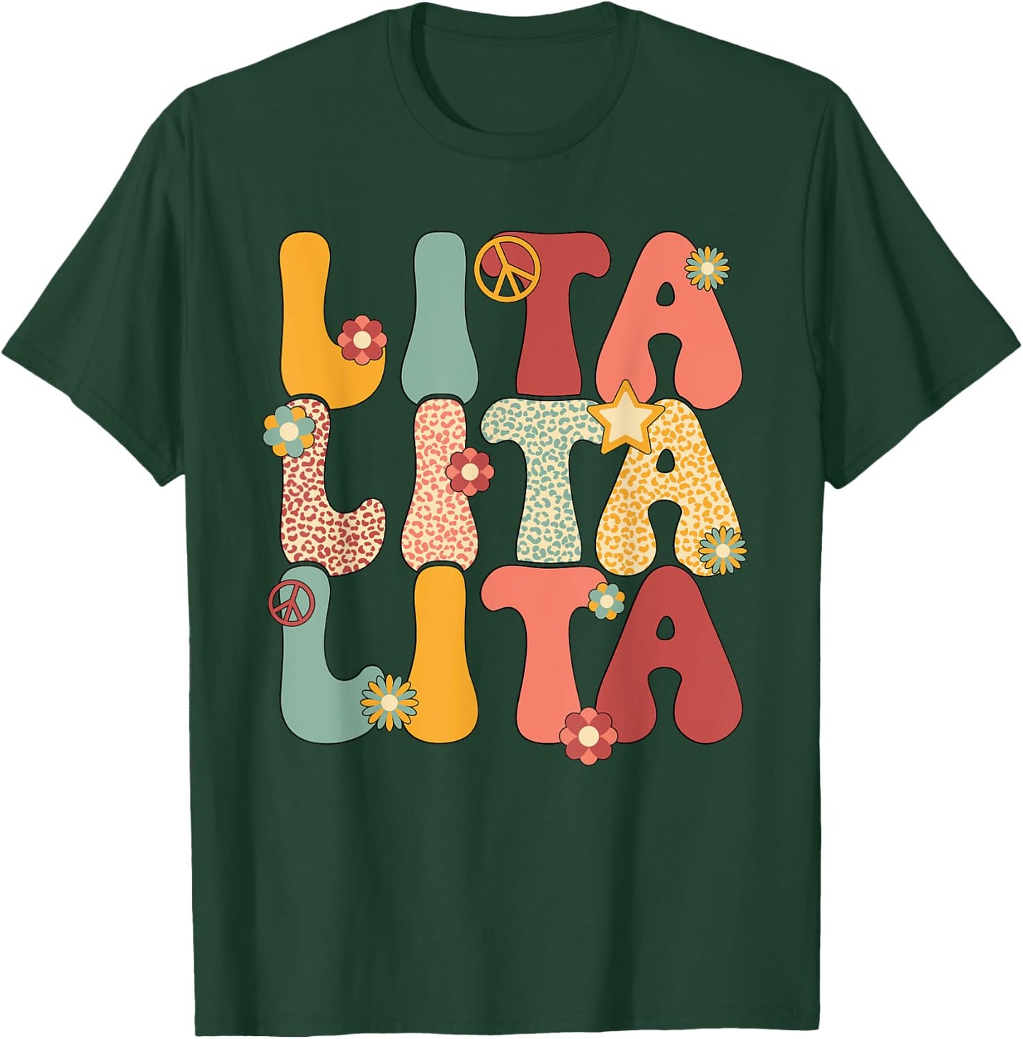 Lita Grandma Groovy Lita Grandmother T-Shirt - T-Shirt | Forest