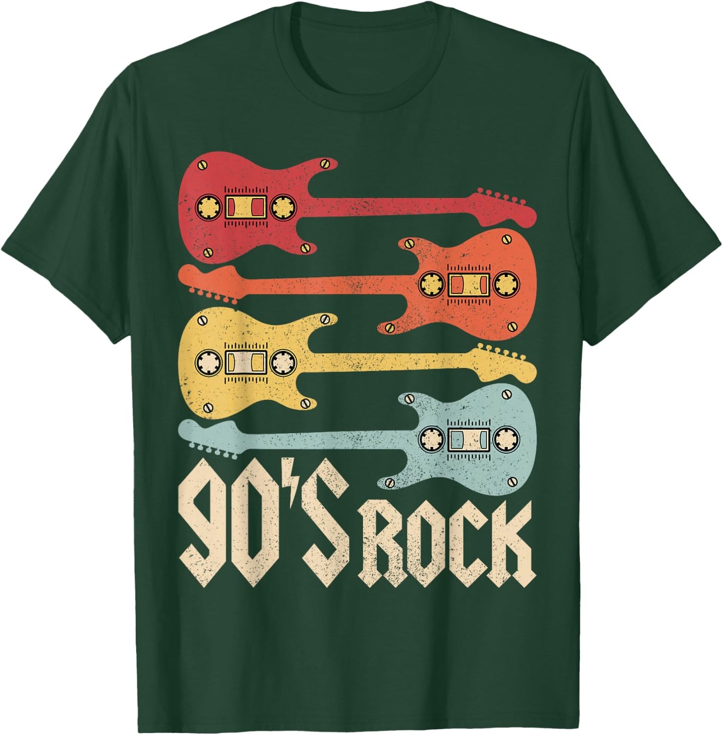 90s Rock Band Guitar Cassette Tape 1990s Vintage 90s Costume T-Shirt - T-Shirt | Forest