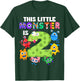 This Little Monster is 2 Two Years 2nd Birthday Party Aliens T-Shirt - T-Shirt | Forest