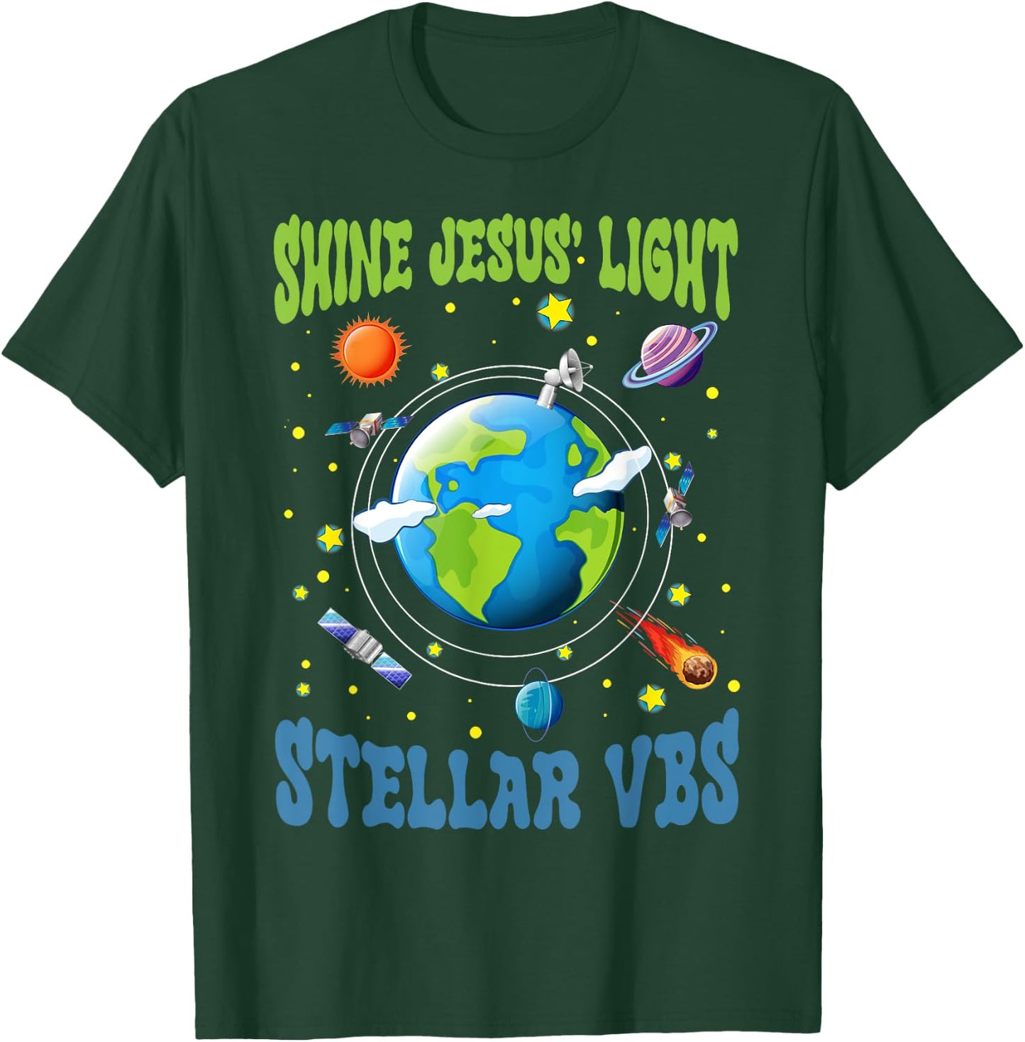 Stellar VBS 2023 Stellar Vacation Bible School T-Shirt - T-Shirt | Forest