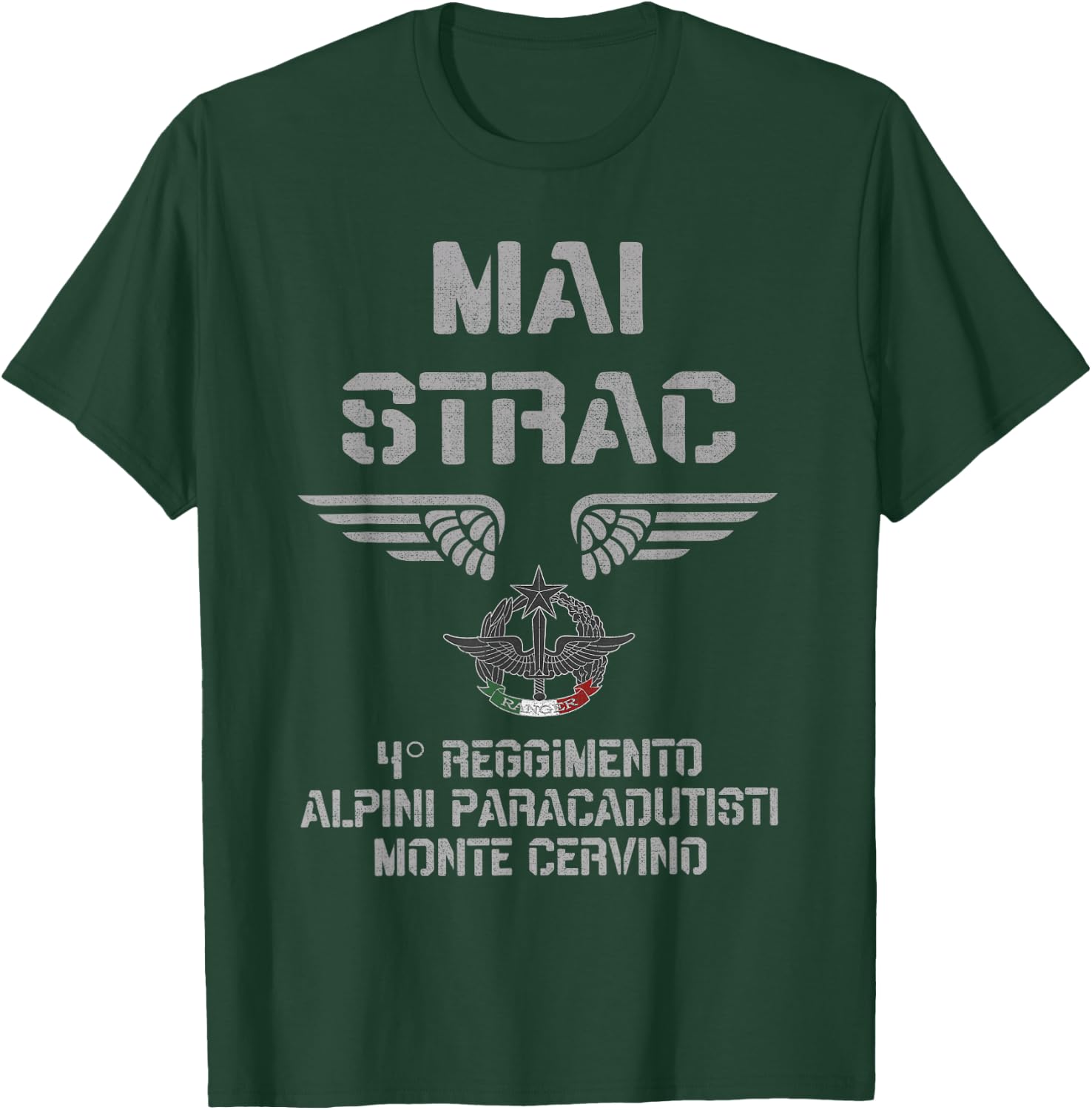 Italian Special Force Alpini Paratroopers Monte Cervino T-Shirt - T-Shirt | Forest