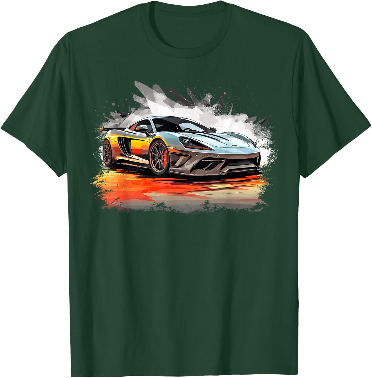 Supercar Exotic Sports Car Concept Hypercar Vintage Graphic T-Shirt - T-Shirt | Forest