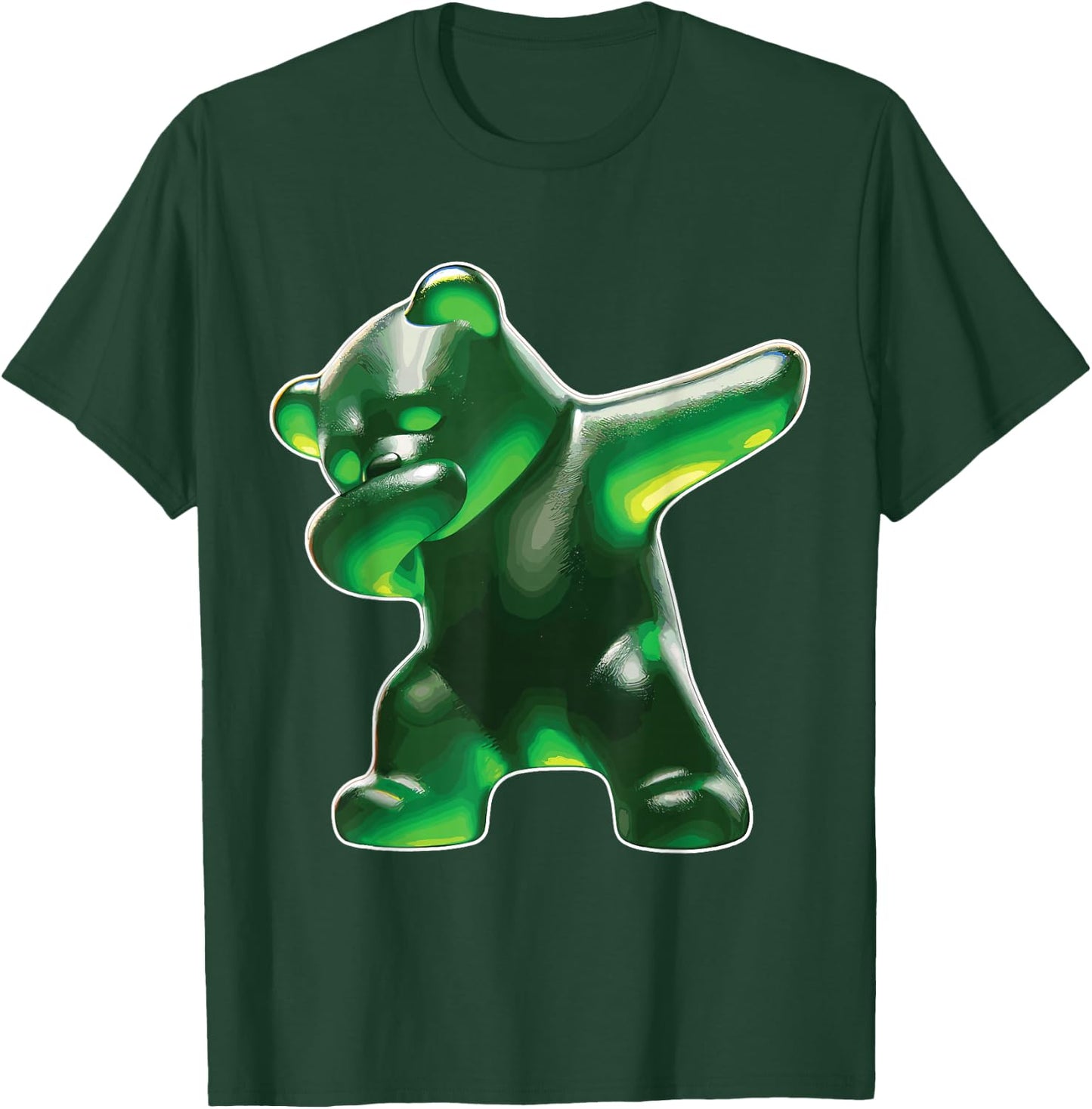 Gummy Bear, Green Gummy Bear, Dabbing Gummy Bear T-Shirt - T-Shirt | Forest