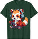Cute Red Panda Gamer Funny Gaming Red Panda Lover T-Shirt - T-Shirt | Forest