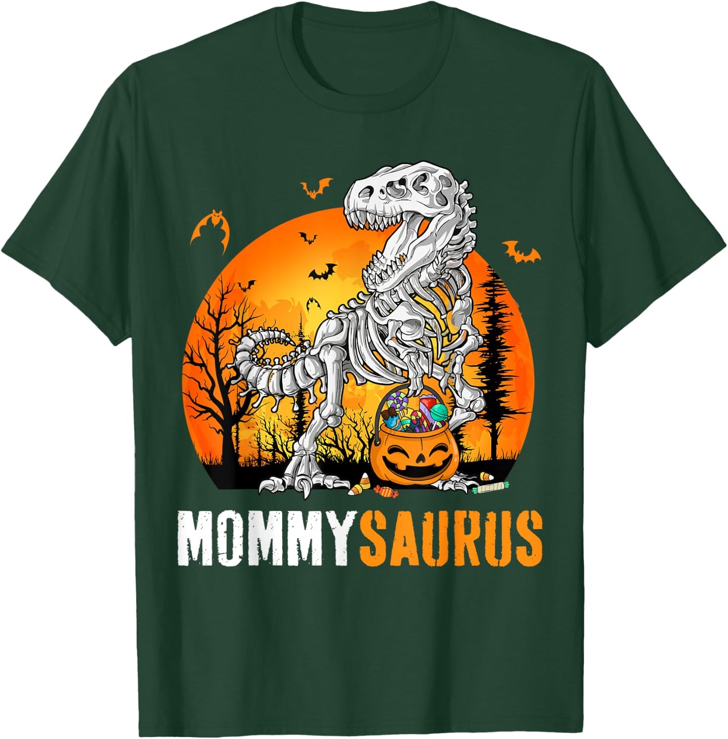 Mommysaurus Dinosaur Skeleton Halloween Mommy Saurus T-Shirt - T-Shirt | Forest