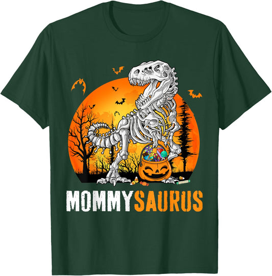 Mommysaurus Dinosaur Skeleton Halloween Mommy Saurus T-Shirt - T-Shirt | Forest